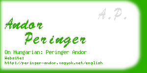 andor peringer business card